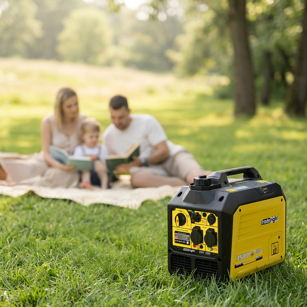 Traderight 3500W Petrol Inverter Generator Pure Sine Wave Portable Silent 149cc ECO Power Generator - Image 7