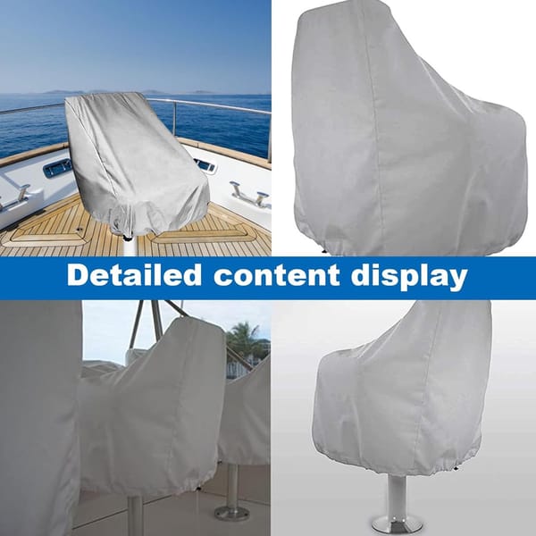 2 Pack Boat Seat Covers 210D Oxford – Waterproof UV Resistant Marine Seat Protection - Image 7