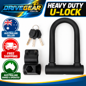Heavy Duty Bike U-Lock Anti-Theft Bicycle Scooter Motorcycle Lock with 3 Keys & Mounting Bracket