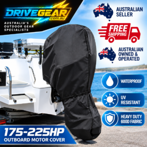 600D Outboard Motor Cover 175-225HP – Waterproof UV Resistant Boat Engine Cover