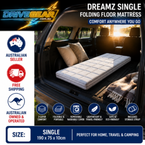 Dreamz Single Folding Floor Mattress Portable Foam Sleeping Pad Roll Up Camping Bed
