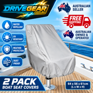 2 Pack Boat Seat Covers 210D Oxford – Waterproof UV Resistant Marine Seat Protection