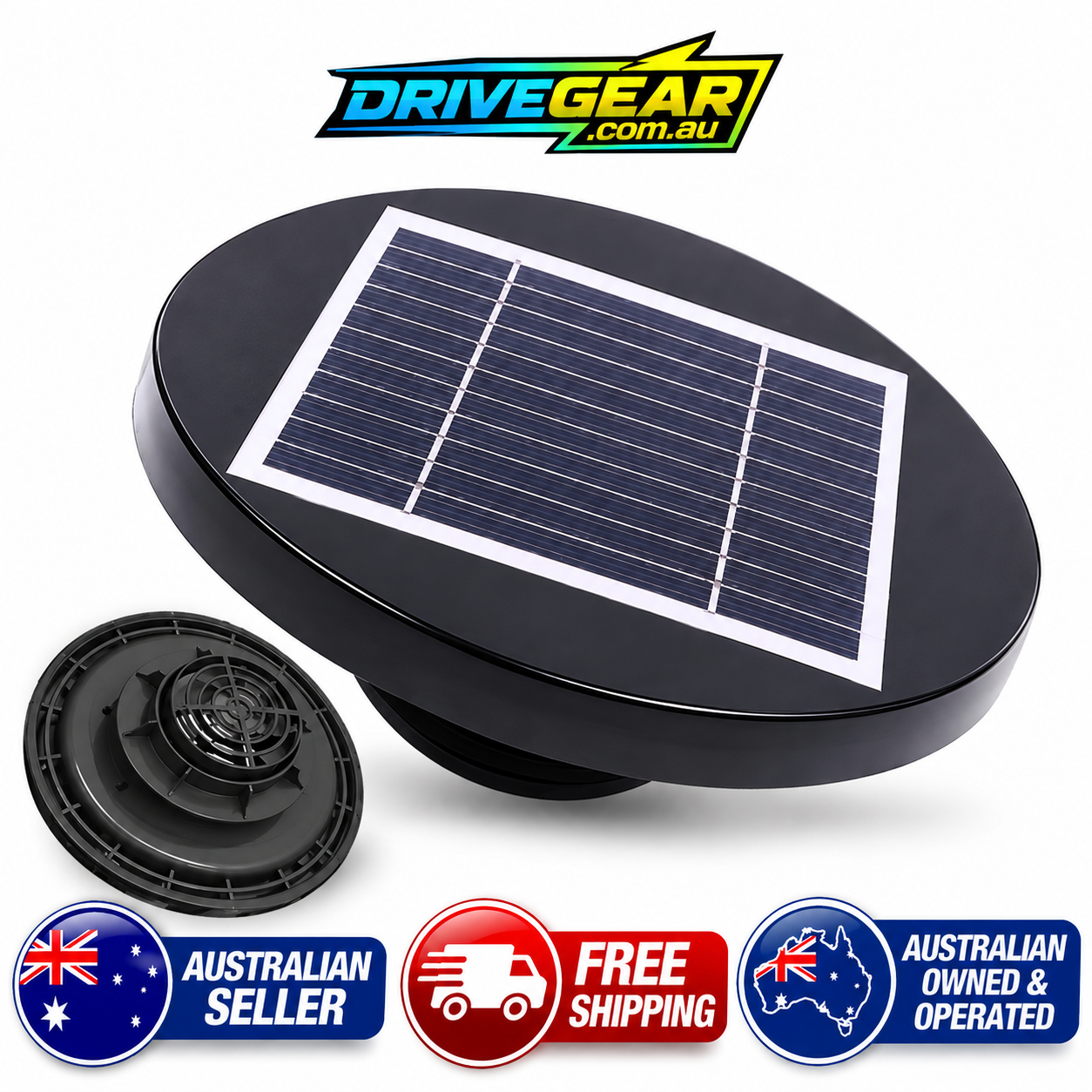Solar Powered Roof Vent Fan – RV Caravan Boat Greenhouse & Shed Ventilator