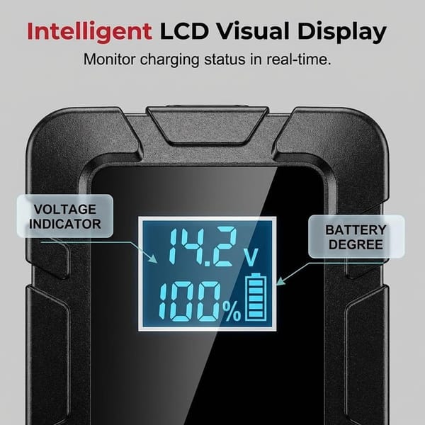 6V 12V Smart Battery Charger & Desulfator Automatic Intelligent Pulse Repairer - Image 5