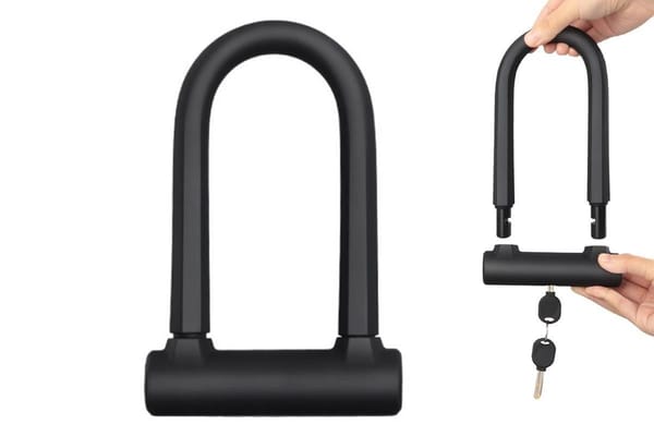 Heavy Duty Bike U-Lock Anti-Theft Bicycle Scooter Motorcycle Lock with 3 Keys & Mounting Bracket - Image 3