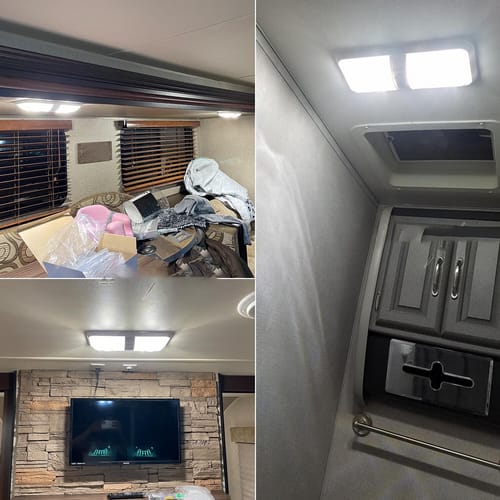 2 Pack 12V LED RV Ceiling Lights – 800LM Double Dome Interior Lights for Caravan, Camper & Boat - Image 9