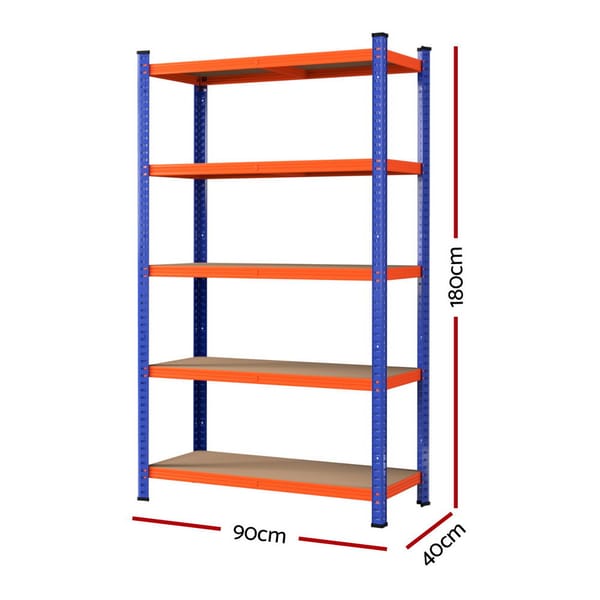Giantz 5 Tier Garage Storage Shelving Rack 90x40x180cm Heavy Duty 1000kg - Image 2