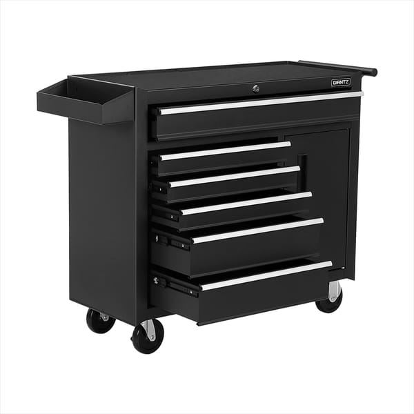 Giantz 6 Drawer Tool Trolley Cabinet 100kg Steel Toolbox Storage Chest Garage Workshop - Image 6