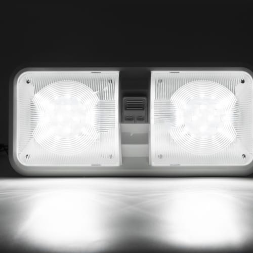 2 Pack 12V LED RV Ceiling Lights – 800LM Double Dome Interior Lights for Caravan, Camper & Boat - Image 8