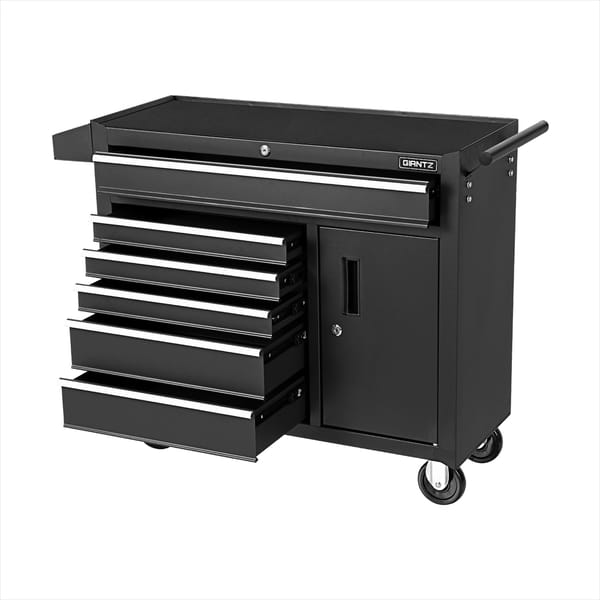 Giantz 6 Drawer Tool Trolley Cabinet 100kg Steel Toolbox Storage Chest Garage Workshop - Image 2