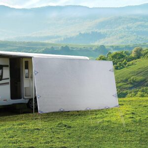 4.6m Caravan Privacy Screen 1.8m Side Sunscreen – Roll Out Awning