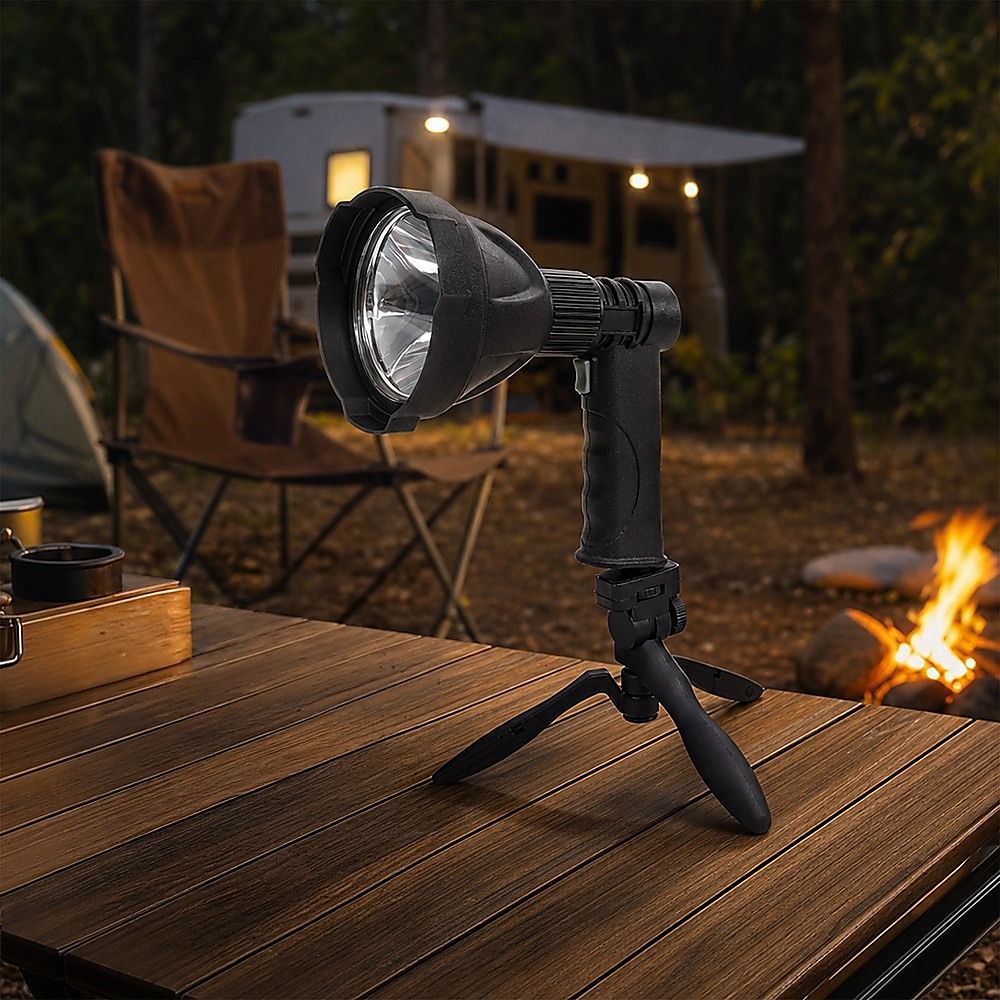 10W Rechargeable LED Handheld Spotlight – 900LM Portable Work & Camping Light - Image 2