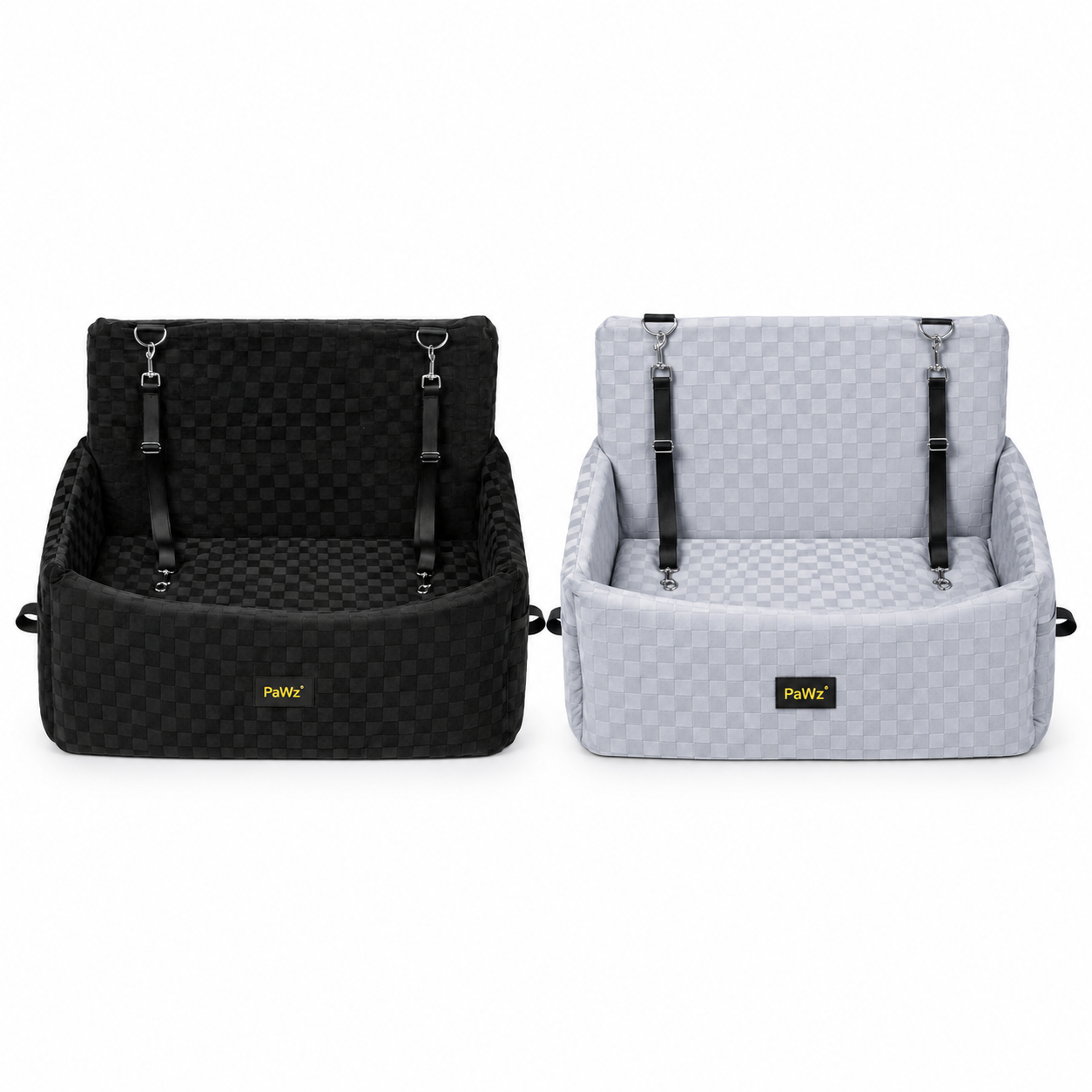PaWz Large Dog Car Seat Booster with Reversible Plush Cushion