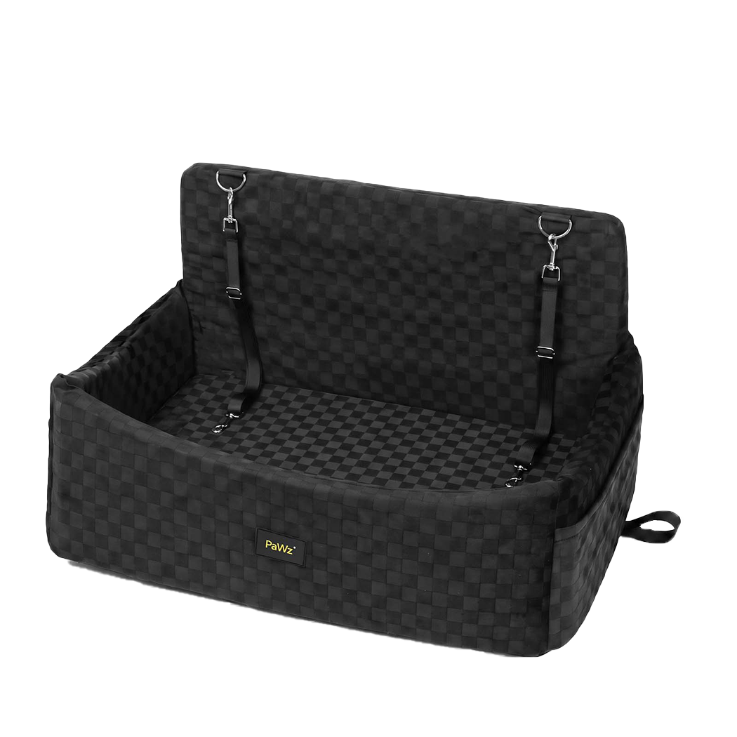 PaWz Large Dog Car Seat Booster with Reversible Plush Cushion - Image 9
