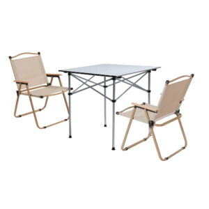 3-Piece Camping Table & Chair Set, 70cm Table | Weisshorn