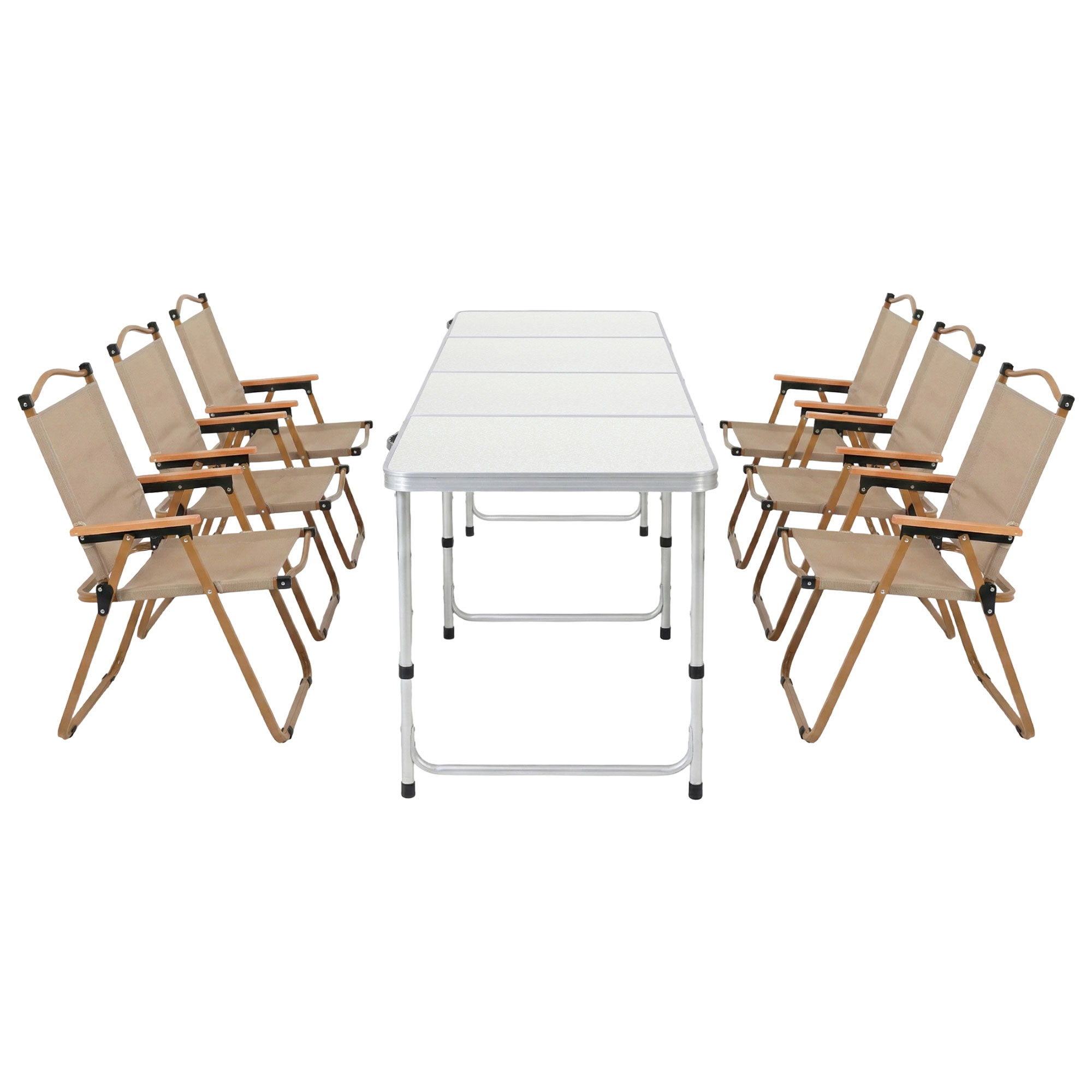 7-Piece Camping Table & Chair Set, 240cm Table | Weisshorn - Image 3