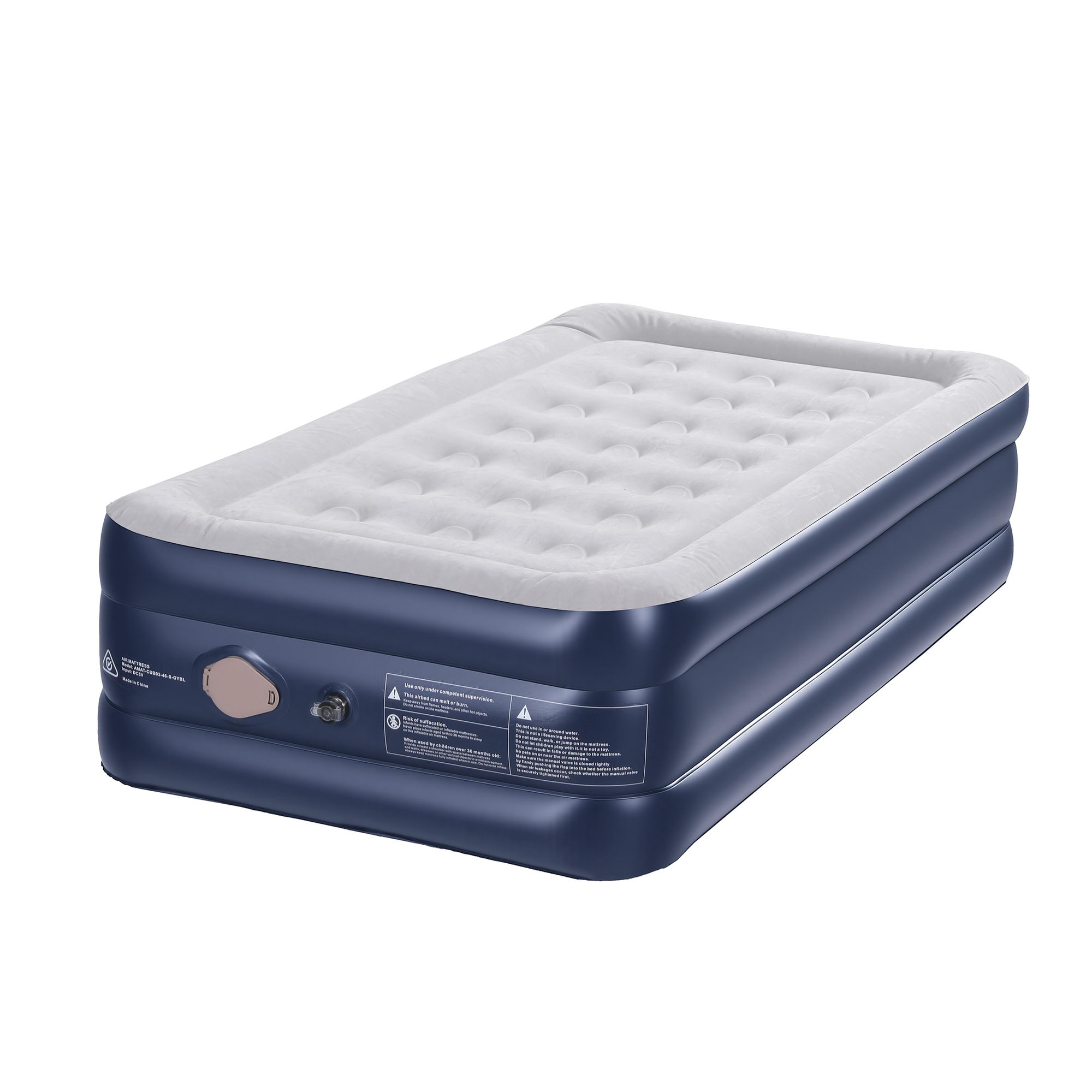 Single Inflatable Air Mattress with Rechargeable Pump, | Weisshorn - Image 2