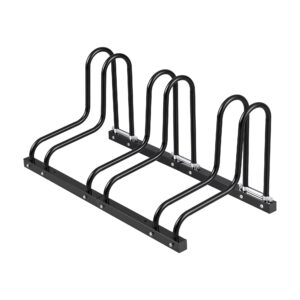 3-Bike Floor Stand Bicycle Rack, Fits 20–29in Tyres, Black | Weisshorn