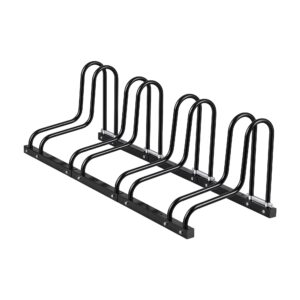 4-Bike Floor Stand Bicycle Rack, Fits 20–29in Tyres, Black | Weisshorn