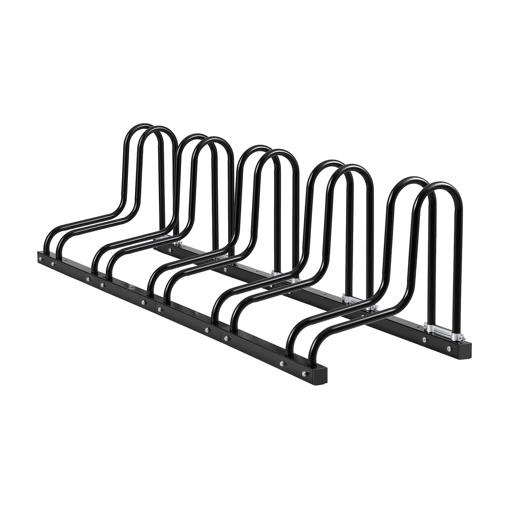 5-Bike Floor Stand Bicycle Rack, Fits 20–29in Tyres, Black | Weisshorn - Image 3