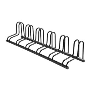 6-Bike Floor Stand Bicycle Rack, Fits 20–29in Tyres, Black | Weisshorn