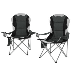 Portable Folding Camping Chair, Grey | Weisshorn
