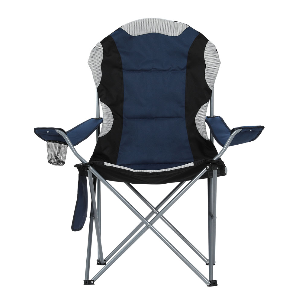 Portable Folding Camping Chair, Navy | Weisshorn - Image 3