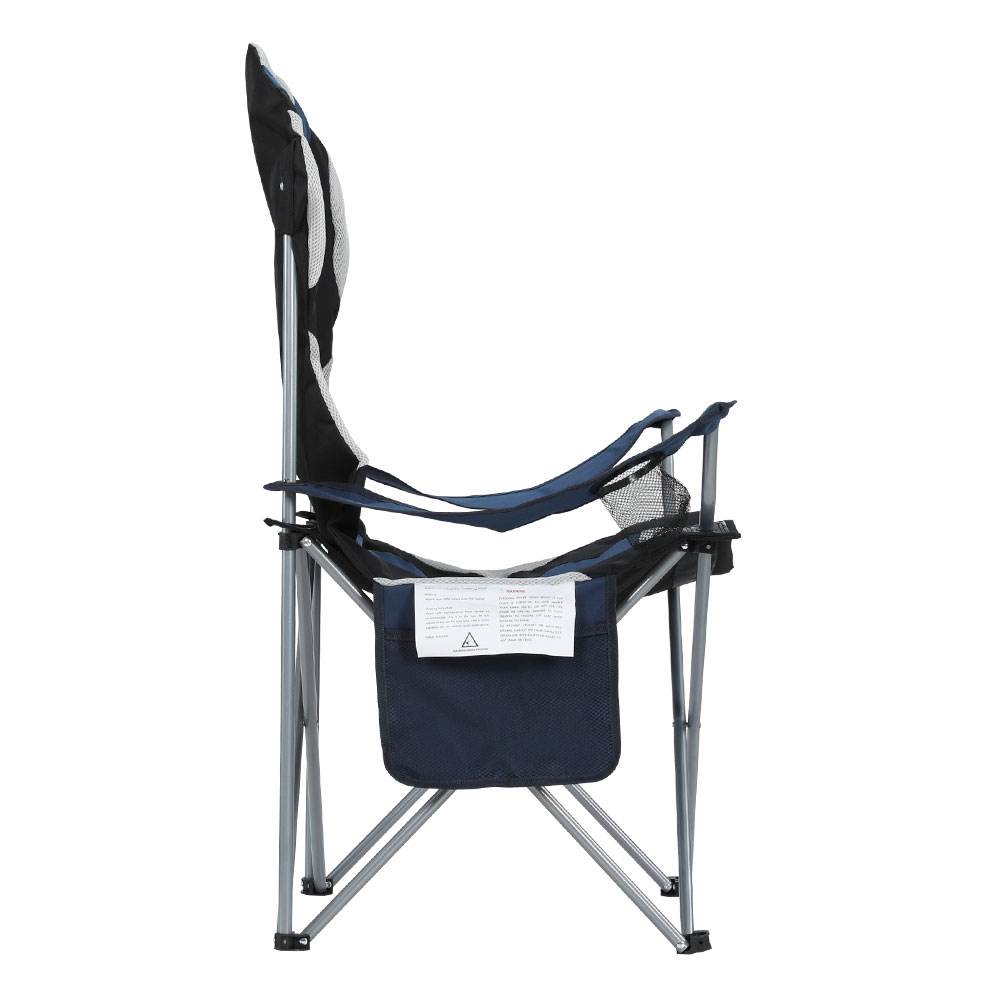 Portable Folding Camping Chair, Navy | Weisshorn - Image 4