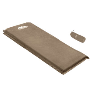 Single Self-Inflating Camping Mattress, Coffee | Weisshorn