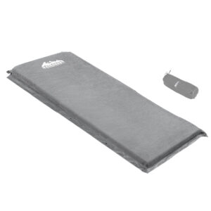 Single Self-Inflating Camping Mattress, 9.5cm Faux Suede | Weisshorn