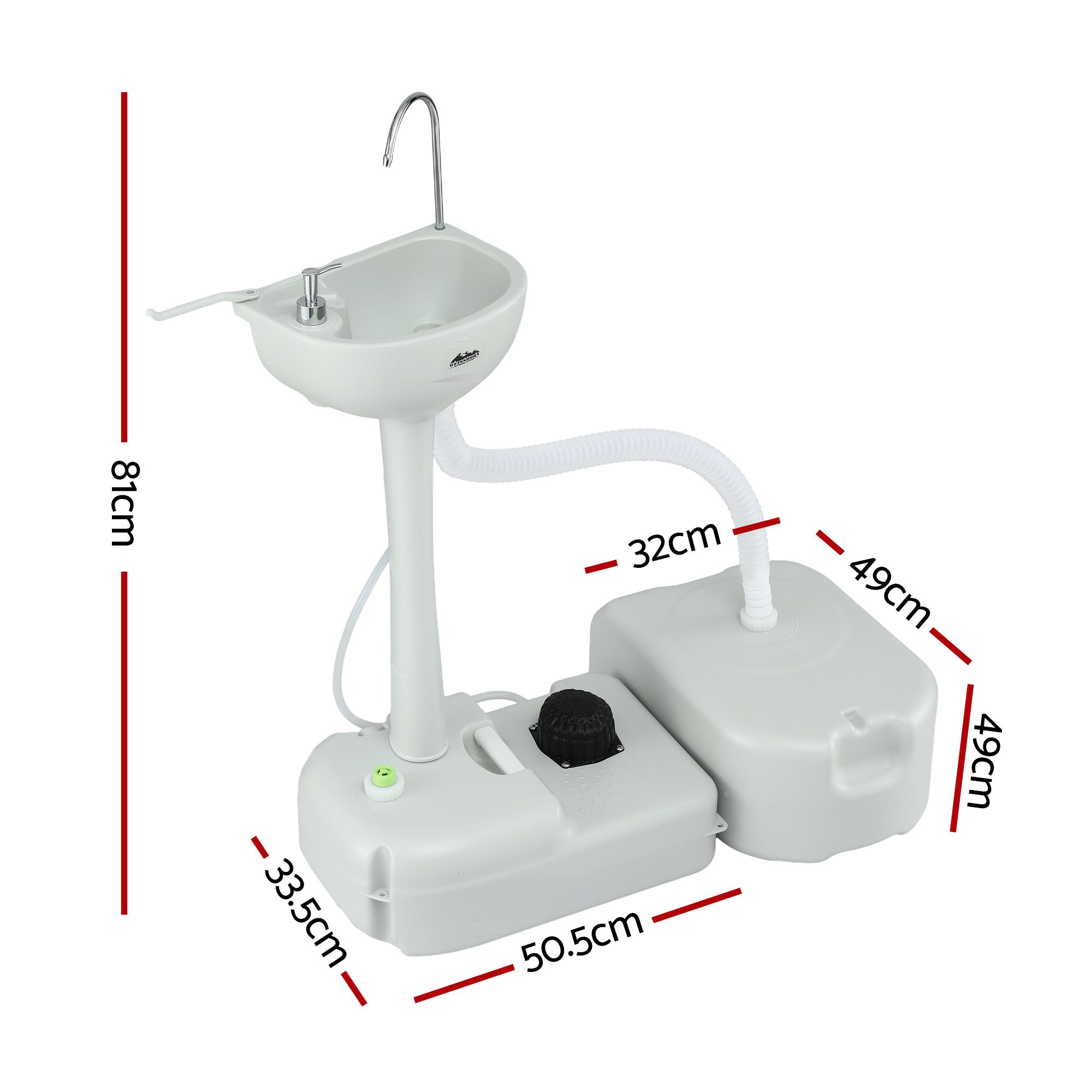 Portable Camping Sink with Stand, 43L | Weisshorn - Image 2