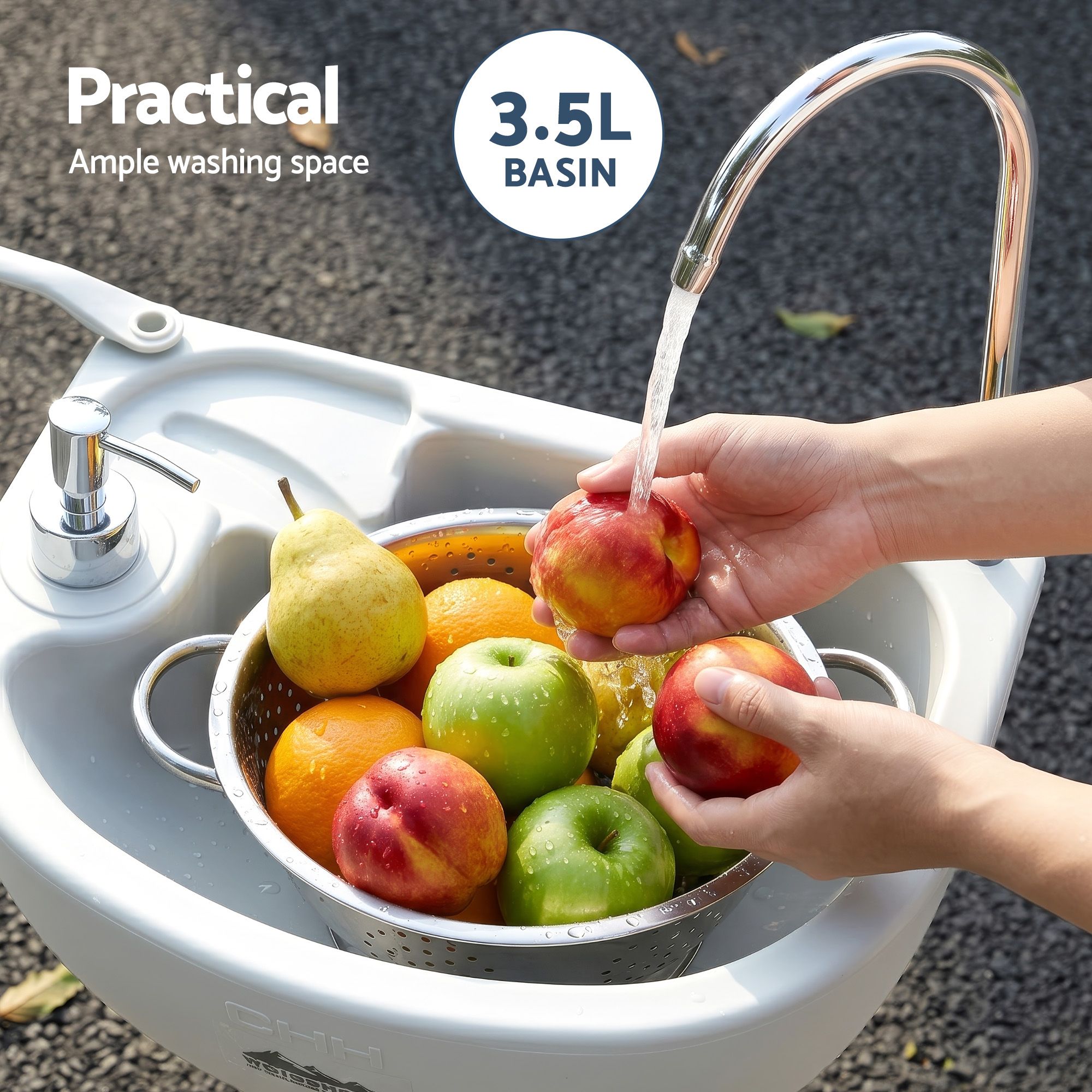 Portable Camping Sink with Stand, 43L | Weisshorn - Image 6