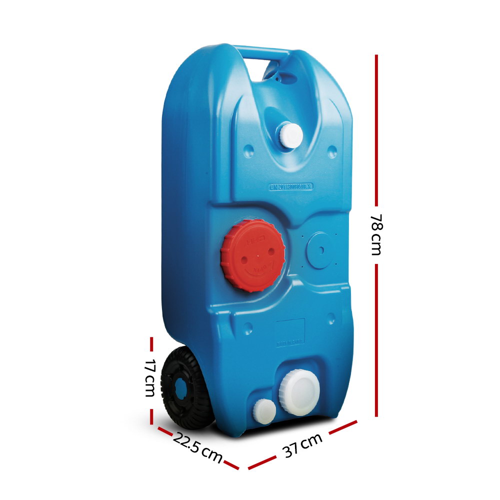Portable Camping Water Container, 40L, Blue | Weisshorn - Image 2