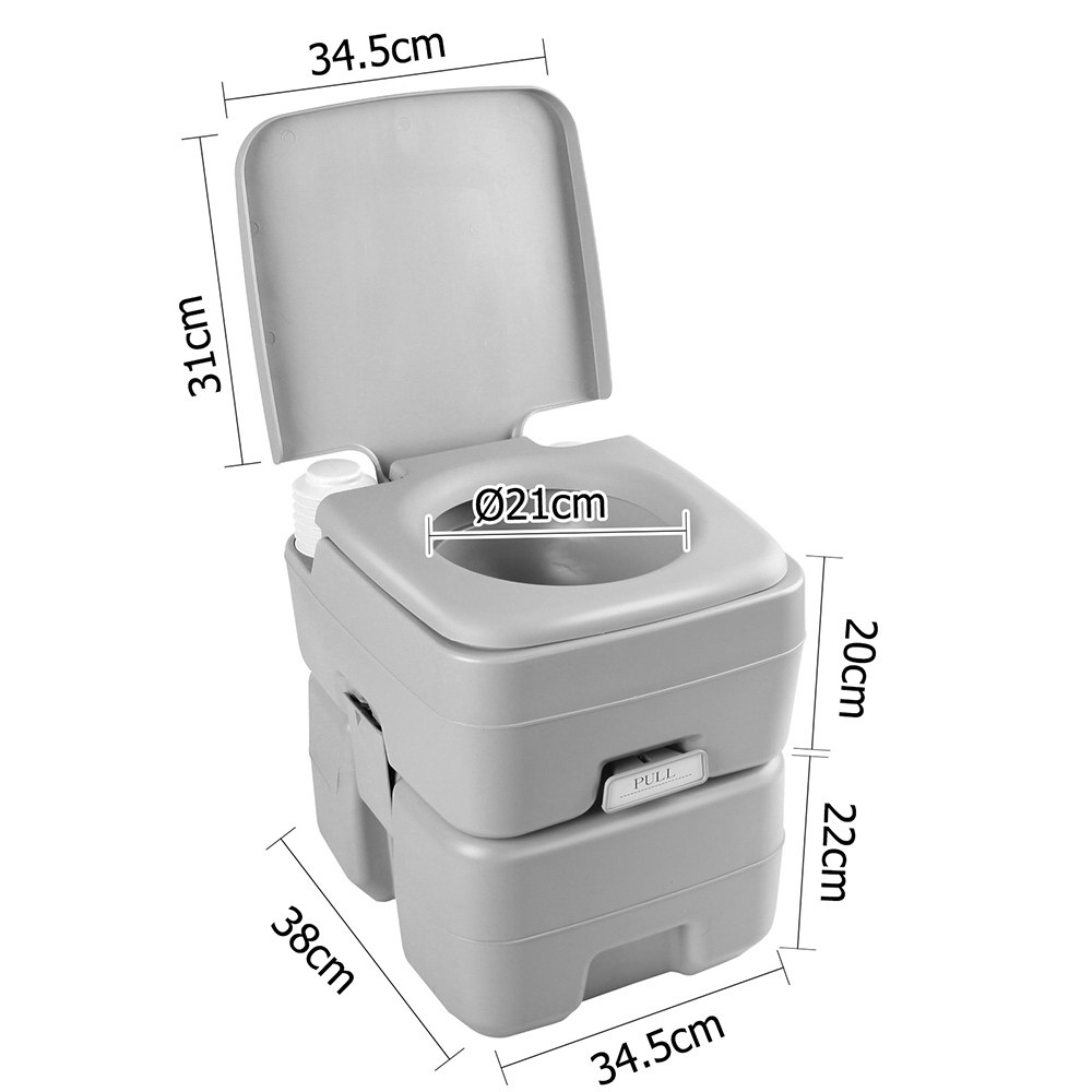Portable Camping Toilet, 20L | Weisshorn - Image 2