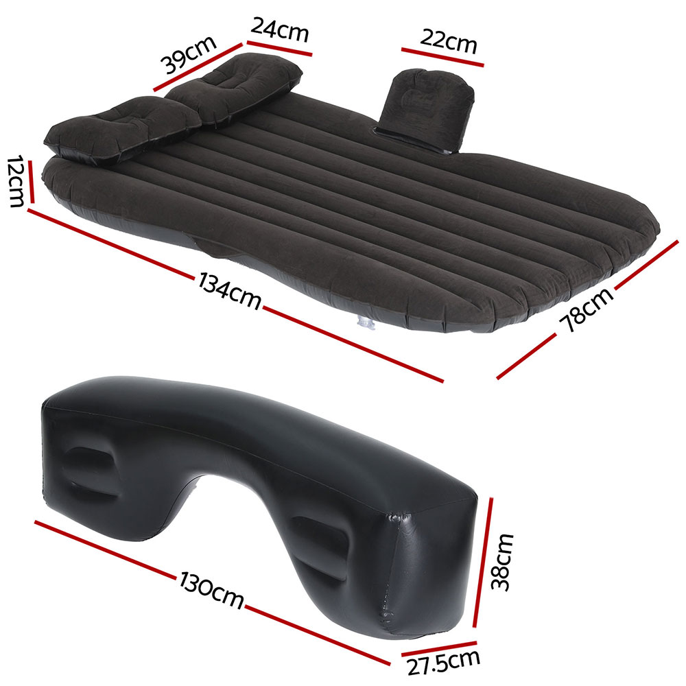 Inflatable SUV Car Mattress, 134x78x12cm, Black | Weisshorn - Image 2