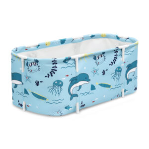 Foldable Portable Bathtub, 114x62cm, Blue | Weisshorn