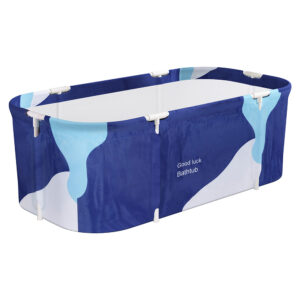 Foldable Portable Bathtub, 134x65cm, Navy Blue | Weisshorn