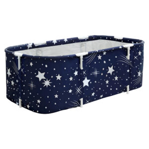 Foldable Portable Bathtub, 134x65cm, Navy | Weisshorn