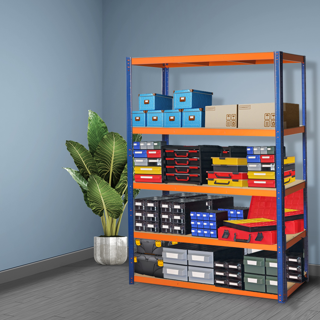 Traderight 5 Tier Garage Shelving Rack 180 x 120 x 40cm – Orange - Image 8