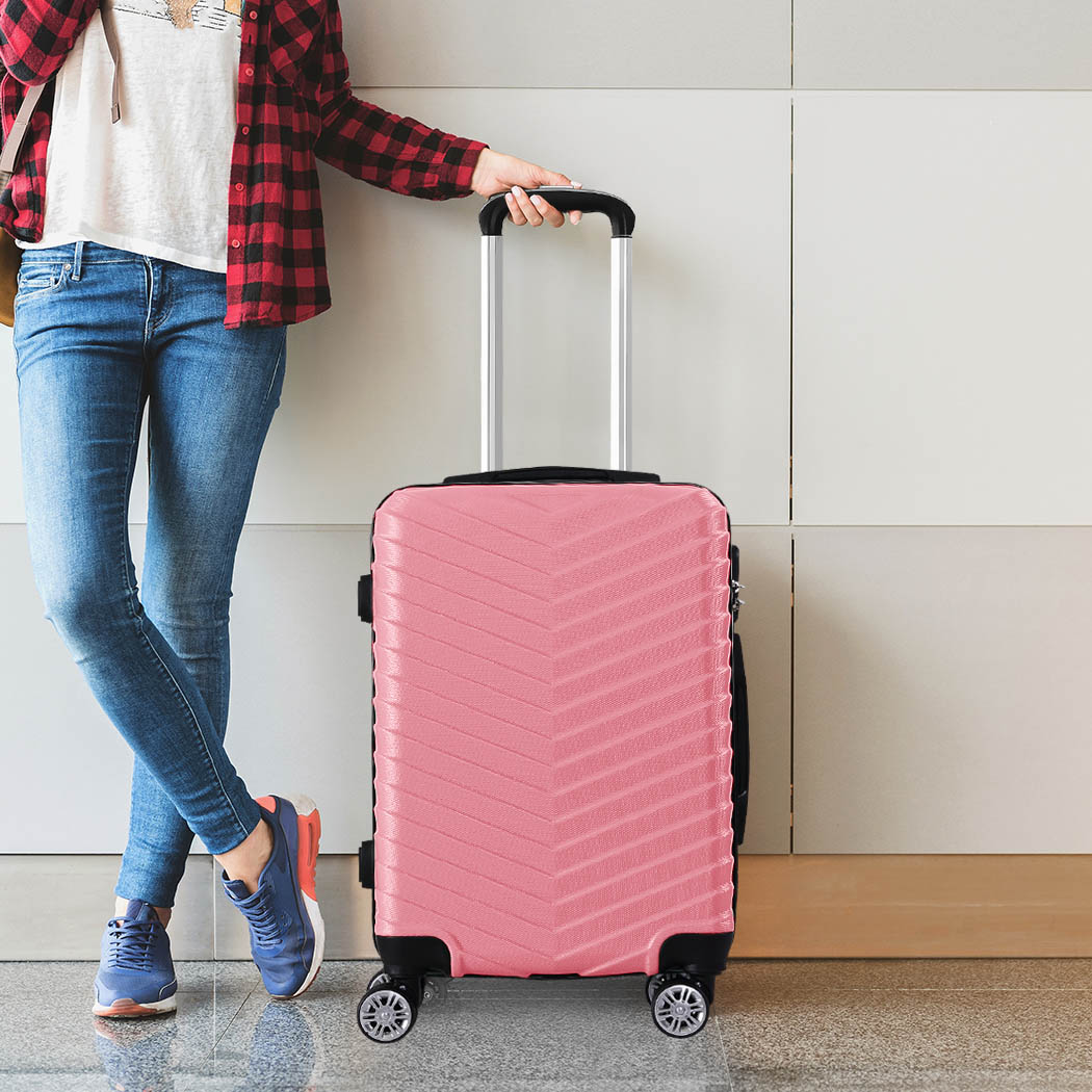 Slimbridge 20 Inch Carry On Suitcase Rose Gold – ABS Luggage with 360° Wheels - Image 8