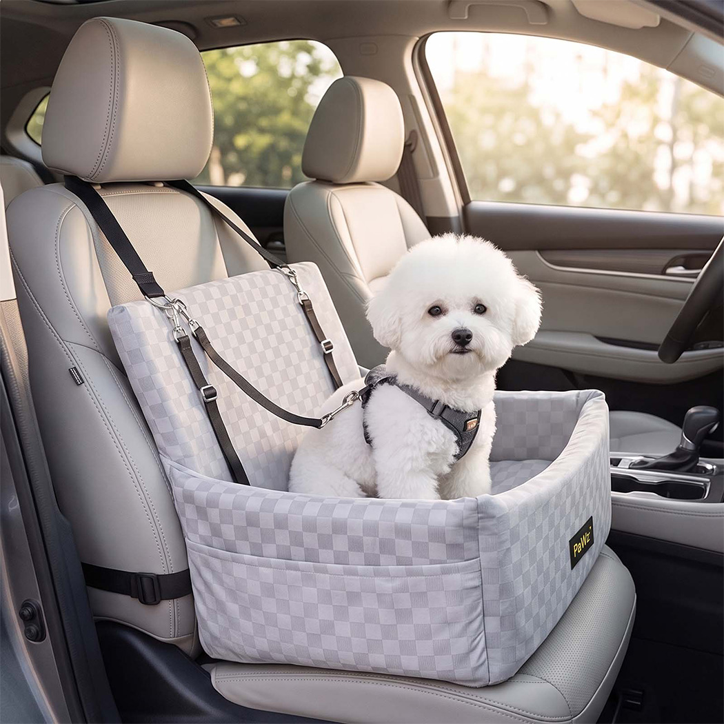 PaWz Large Dog Car Seat Booster with Reversible Plush Cushion - Image 17