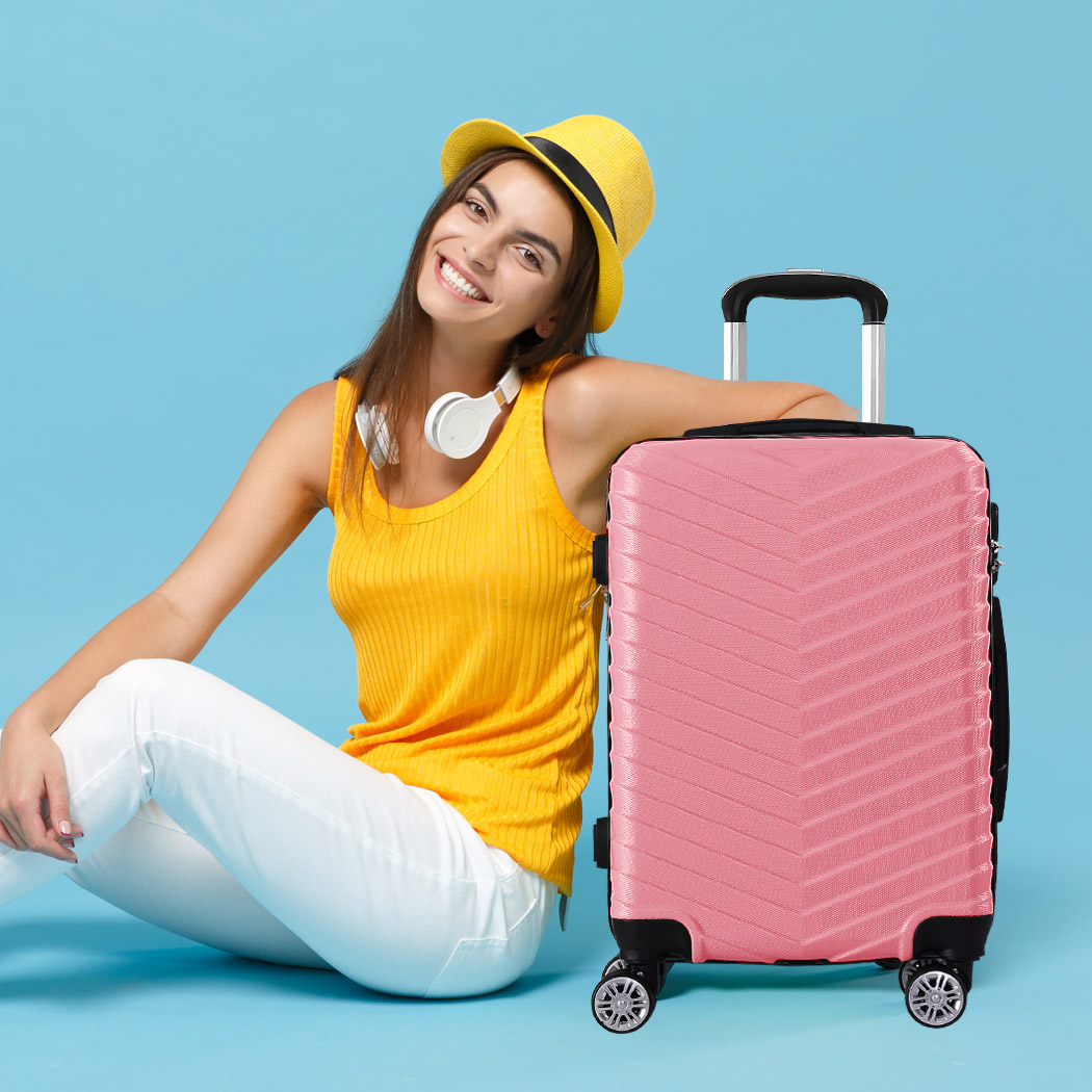 Slimbridge 20 Inch Carry On Suitcase Rose Gold – ABS Luggage with 360° Wheels - Image 7