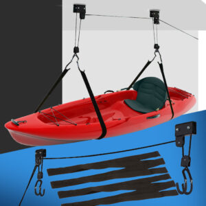 Monvelo Ceiling Kayak Hoist Pulley Lift – 54kg Bike, Surfboard and Storage Hoist
