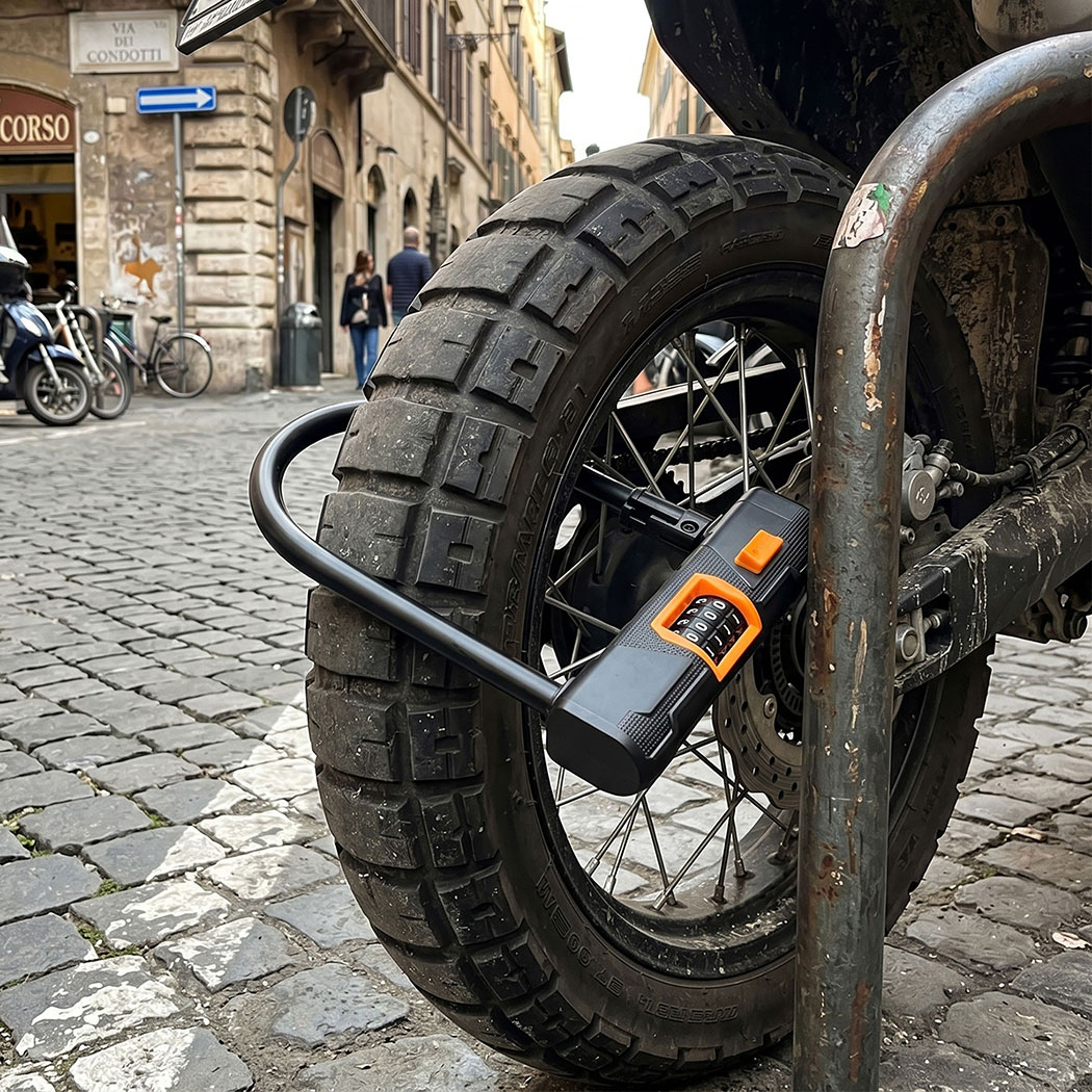 4 Digit Bicycle D Lock with Security Cable, Keyless Bike and Scooter Lock - Image 7