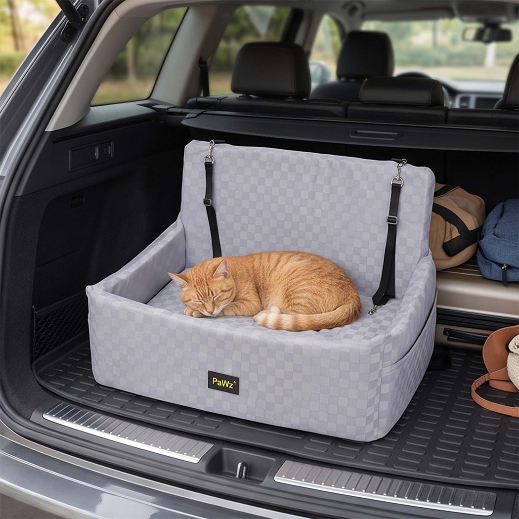 PaWz Large Dog Car Seat Booster with Reversible Plush Cushion - Image 16