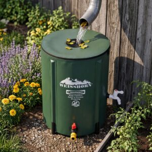 Collapsible Rain Barrel for Garden Water Storage, 50L, | Weisshorn