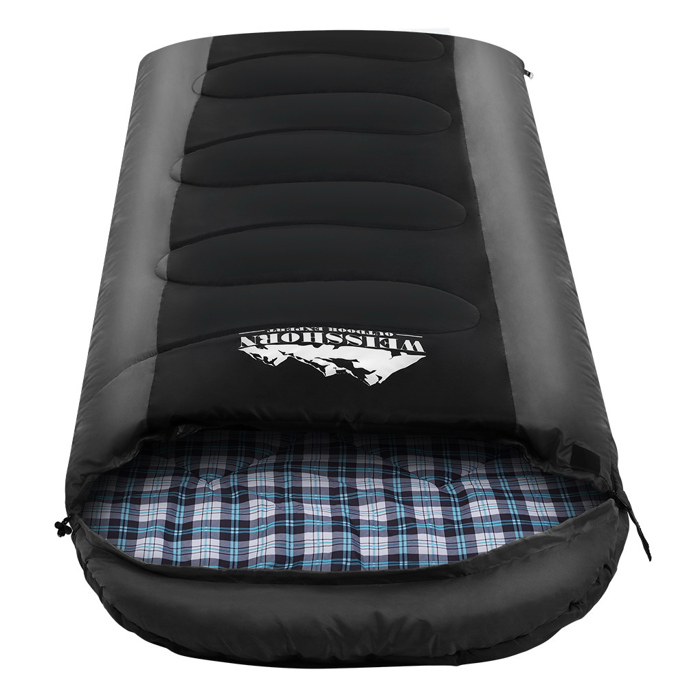 Thermal Camping Sleeping Bag, -20°C, Black | Weisshorn