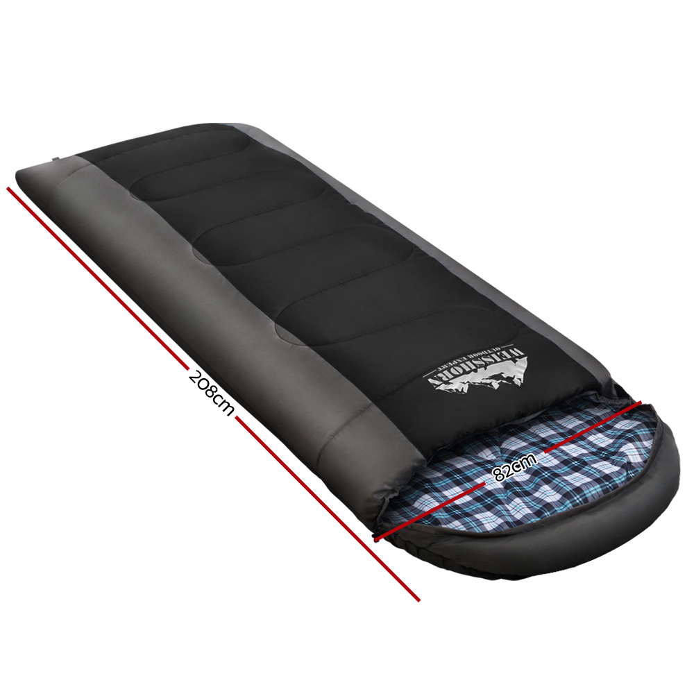 Thermal Camping Sleeping Bag, -20°C, Black | Weisshorn - Image 2