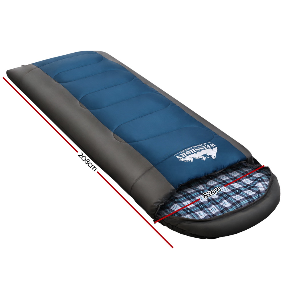Thermal Camping Sleeping Bag, -20°C, Blue | Weisshorn - Image 2