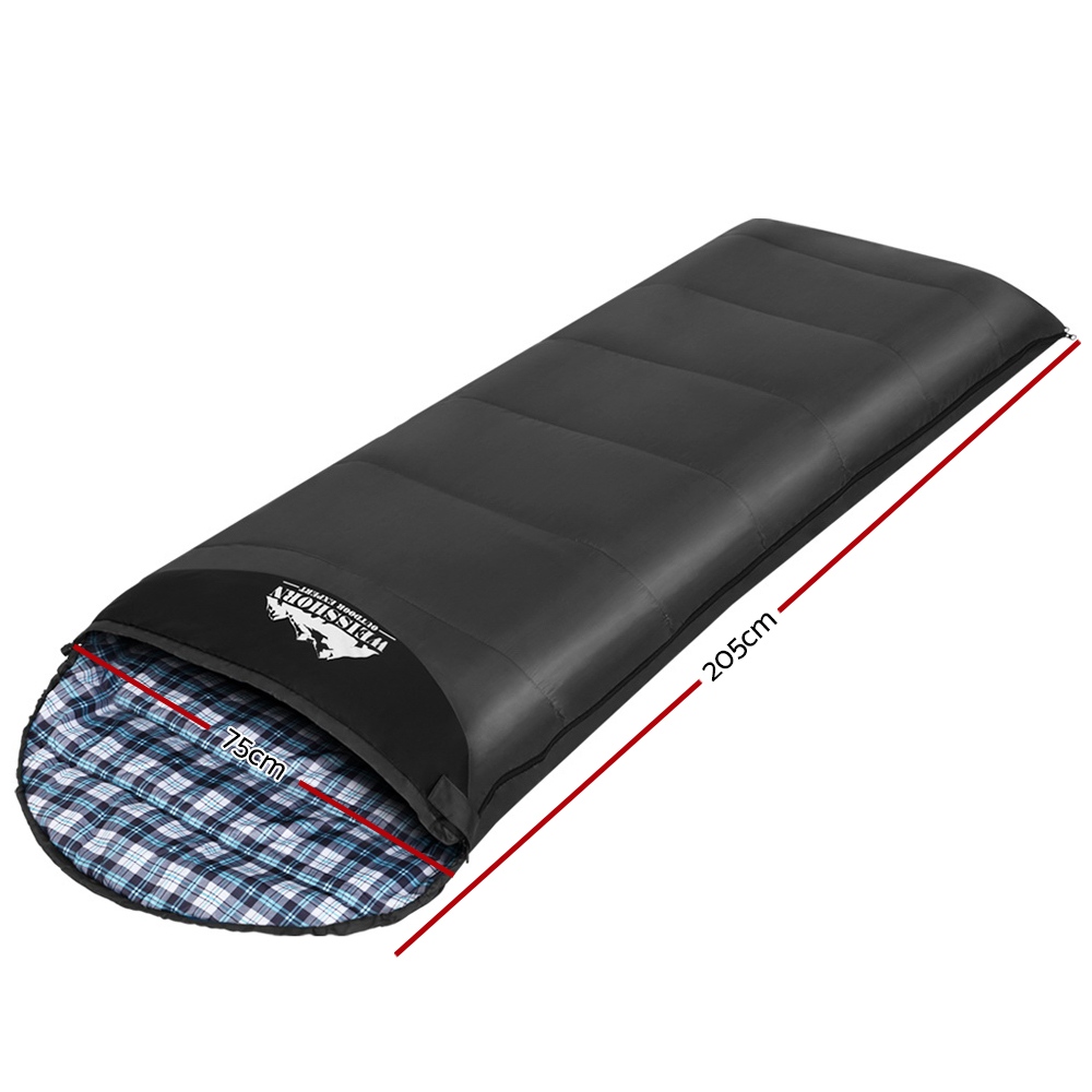 Thermal Camping Sleeping Bag, 0°C, Grey | Weisshorn - Image 2